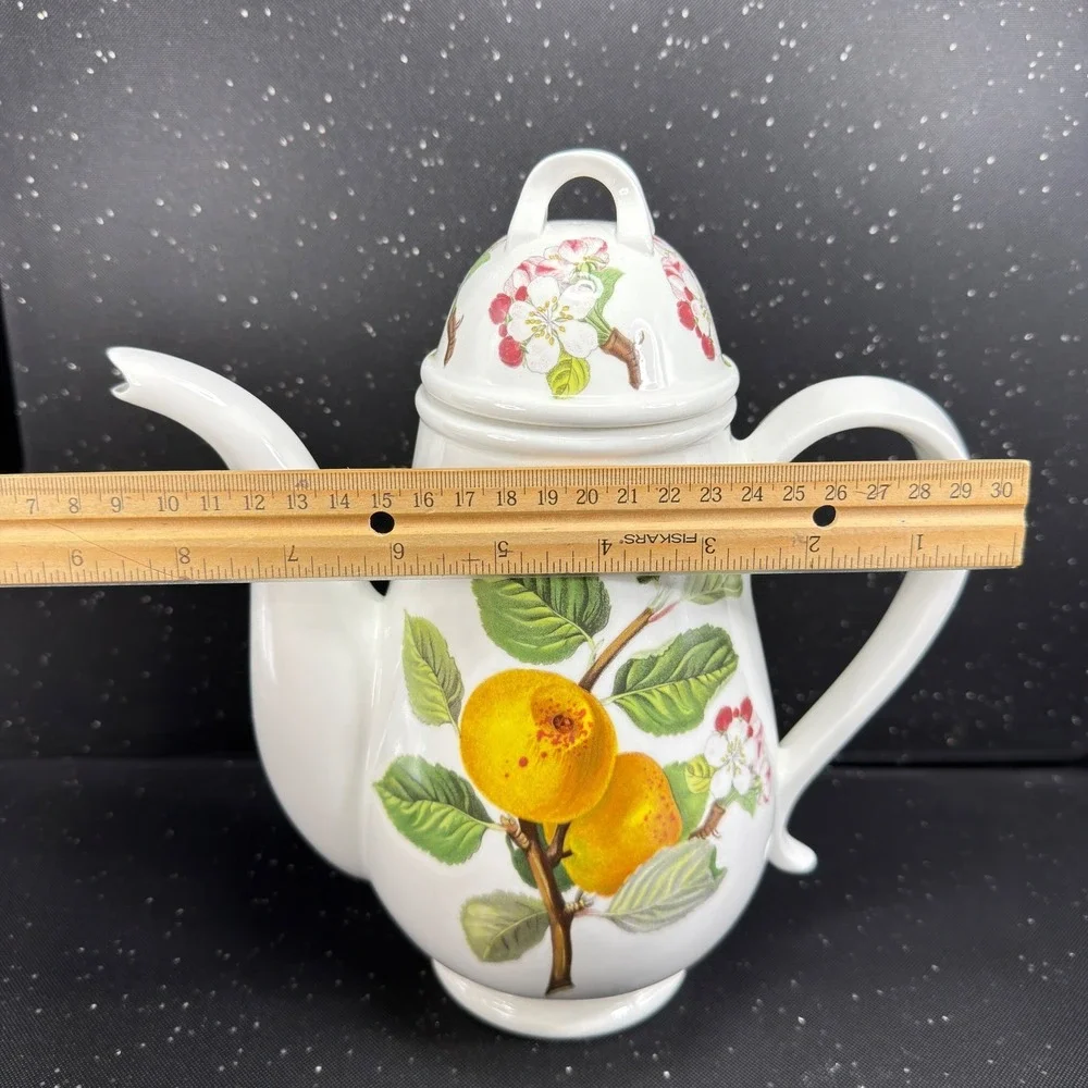 Portmeirion Pomona Coffee Pot Ingestrie Pippin Apple Botanical Made in England